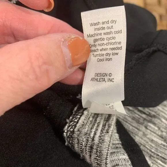 Athleta Color Block Cooldown Workout MIDI-Dress Black, Grey Women Size Small - Picture 10 of 11